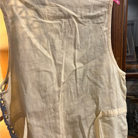 Casey & Max Beige and Blue Women's Vest Size Medium - Picture 3 of 6